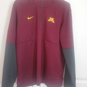 Mens Nike pullover jacket for University of Minnesota.   Size Medium dry fit.